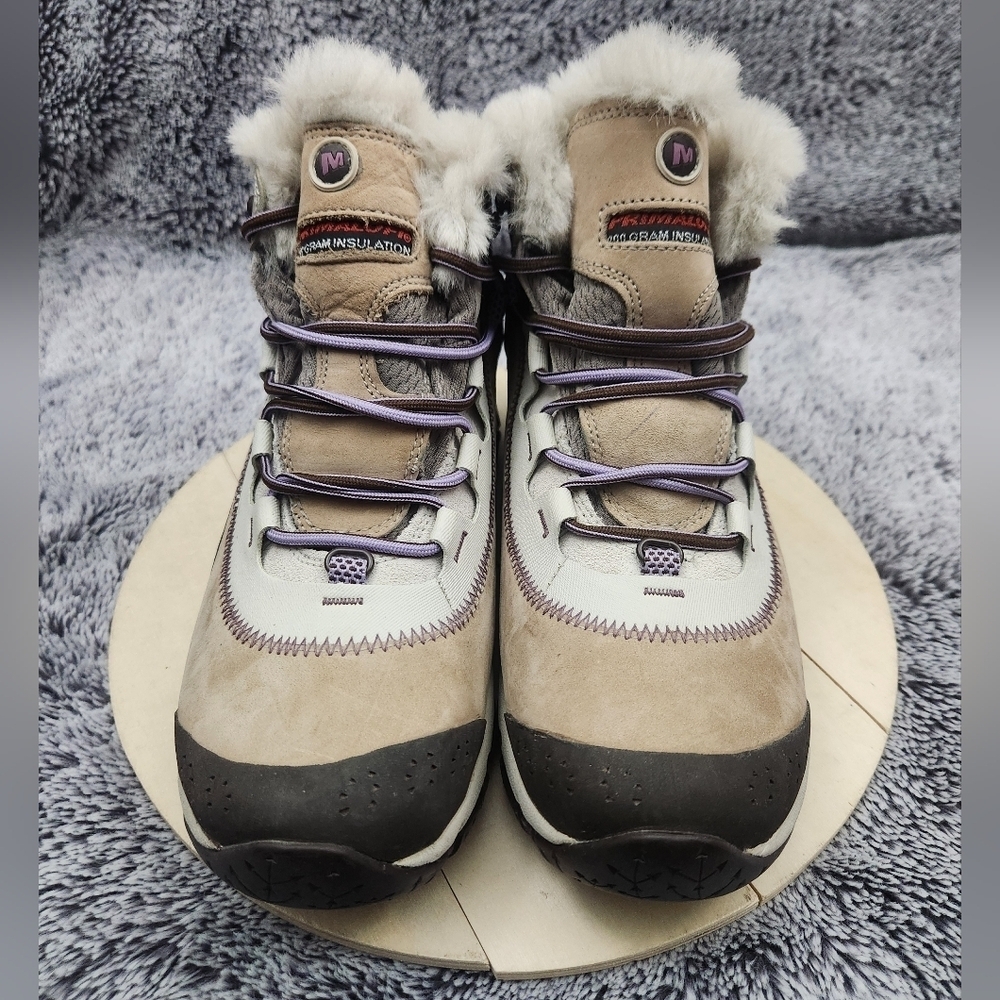 Merrell Polartec Continuum Thermo Arc 6 WP Brindle boots Women's Size 8.5 - Picture 3 of 9